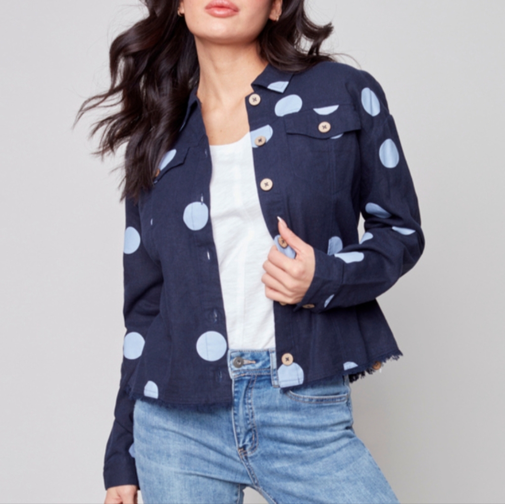 Charlie B Linen Blend Shacket